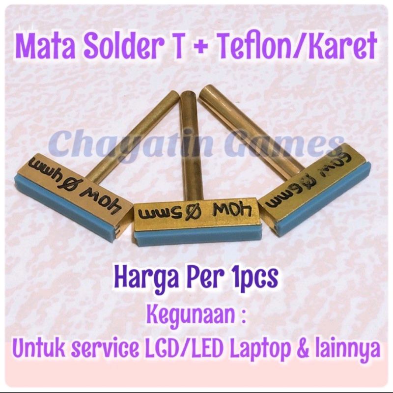 Mata Solder T Plus Teflon Karet Untuk Service LCD & LED Laptop