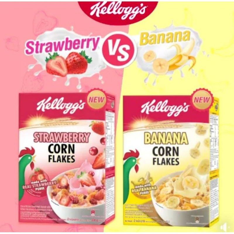 Kellogs corn flakes banana / strawberry 180 gram