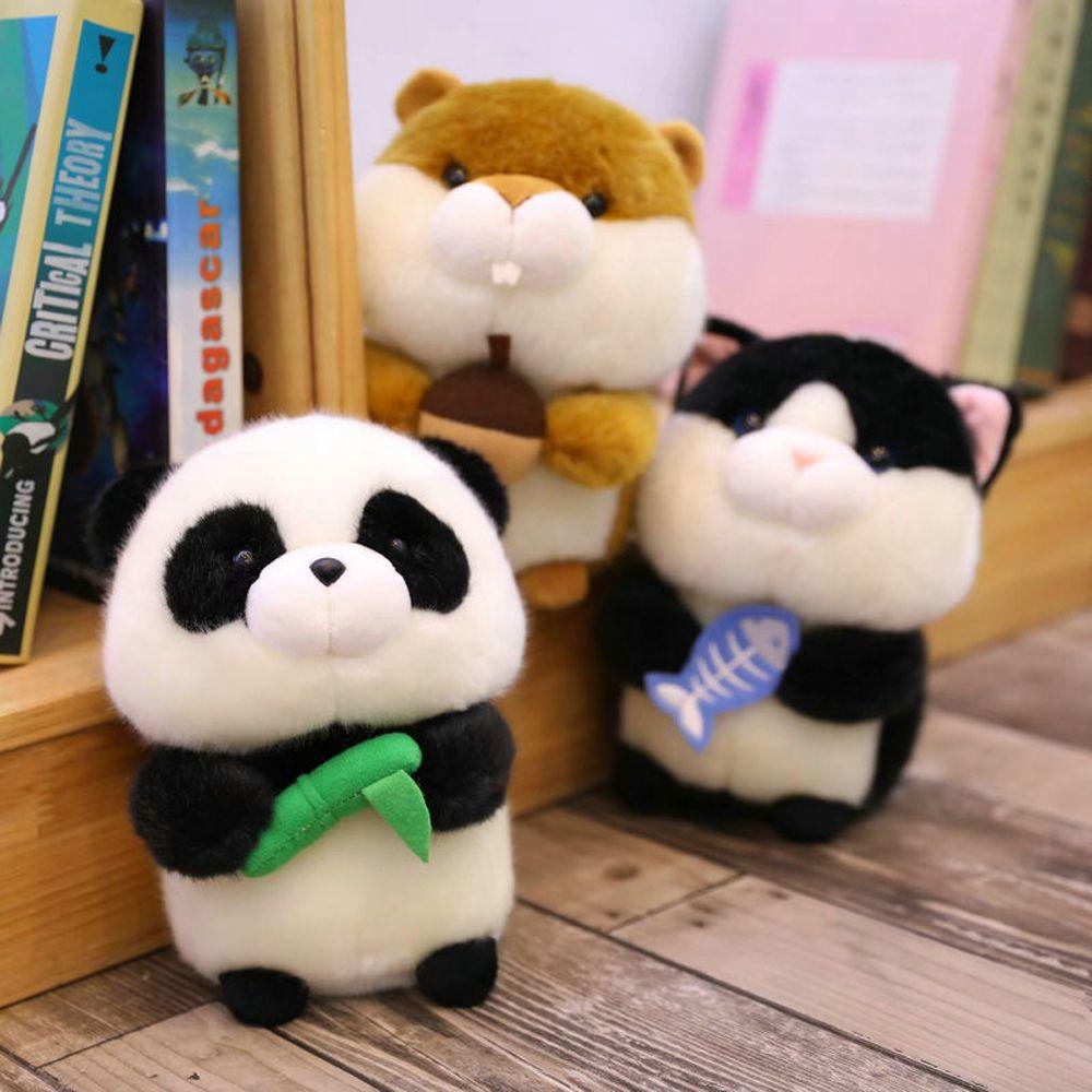 REBUY Rebuy Panda Plush Doll Kualitas Tinggi Hadiah Ulang Tahun Hewan Kecil Yang Lucu Boneka Hewan Plushie Masa Kini Menenangkan Mainan Tupai Harta Nasional Panda Mainan Mewah