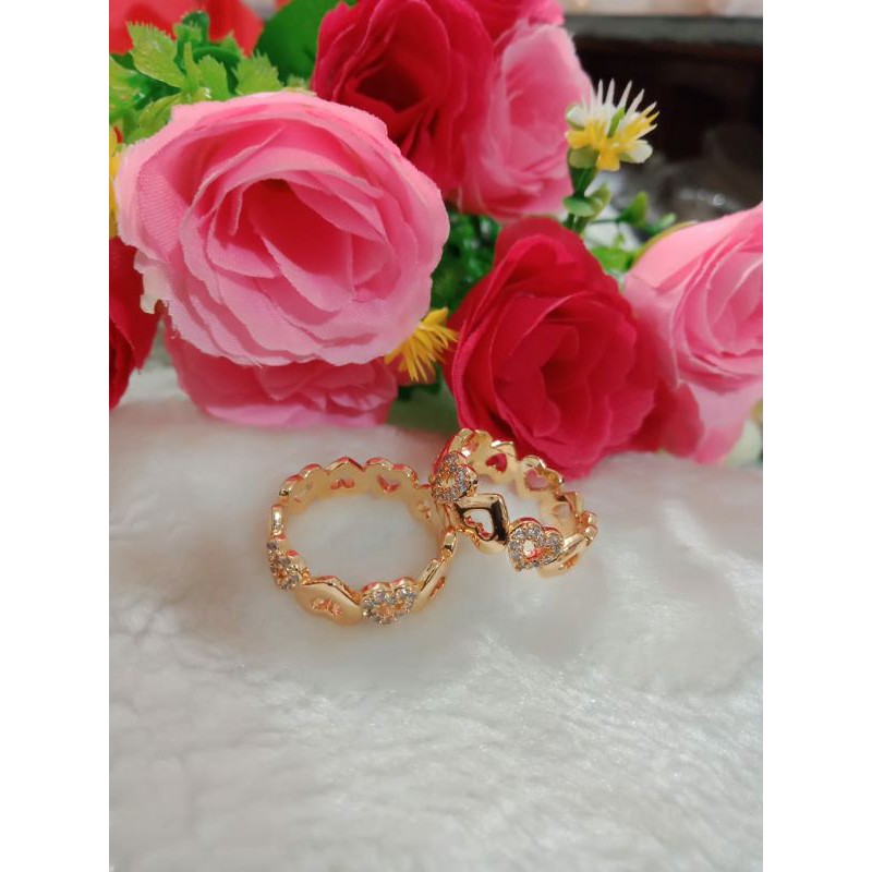 Fourfashion Cincin Xuping Full Love Gold Cantik