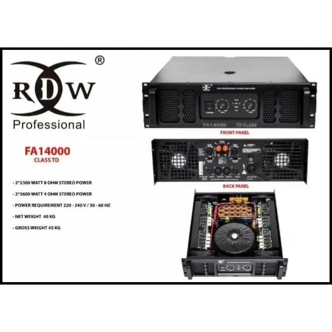 Power Amplifier Rdw Fa14000 Class Td 3600Watt Fa 14000 Original