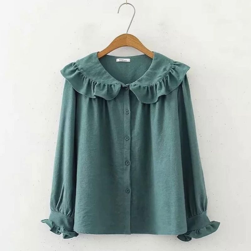 blouse wanita-yoland top-korean syle- hijab style-bayar ditempat