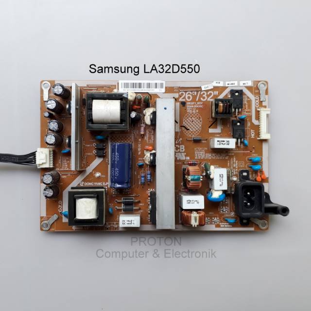 PSU TV Samsung LA32D550 LA32D550K7M Mesin Power Supply LCD I2632F1 BDY BN44-00438C PSLF330S06A Regul