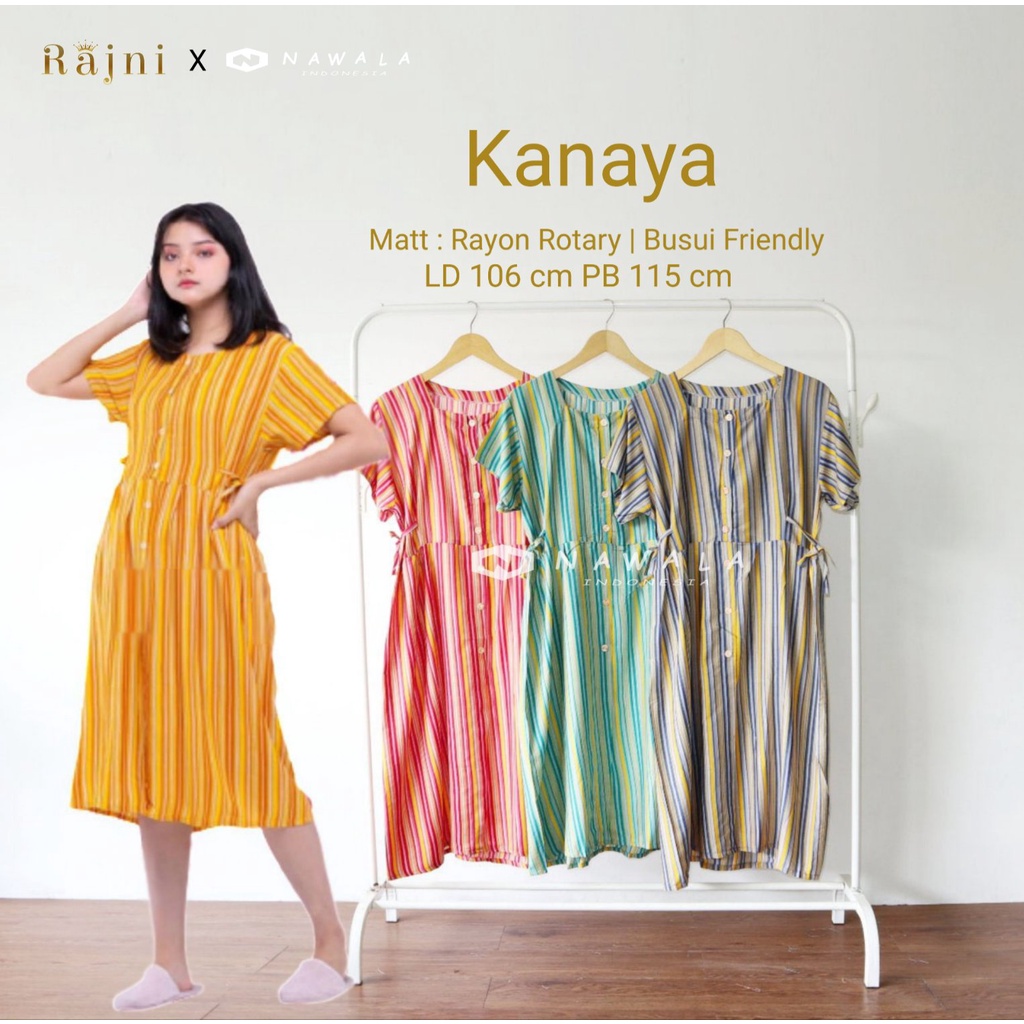 Daster Kekinian Busui Rayon Premium - Kanaya Home Dress