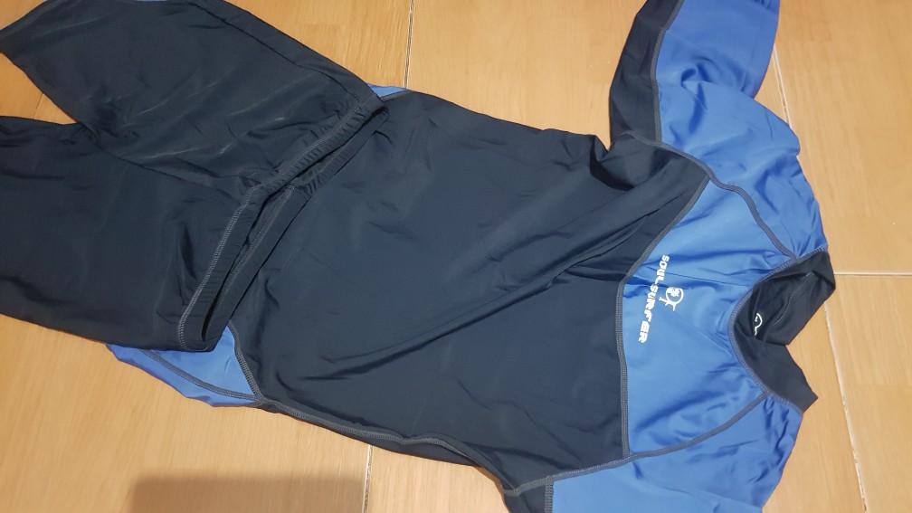 201 Baju Renang Dewasa/baju Renang Cewek/baju Renang Wanita Model Two-piece Lengan Panjang