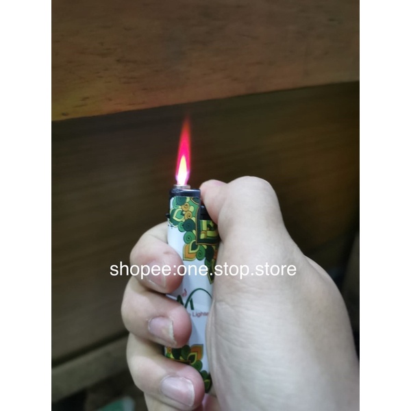 Mancis Korek Api Gas Magnit Bara Anti Angin Motif Batik Metro Lighter GM-110