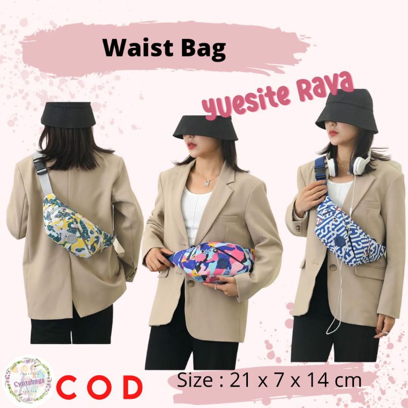 TAS PINGGANG WANITA WAISTBAG BUMBAG CEWEK YUESITE RAVA ORI