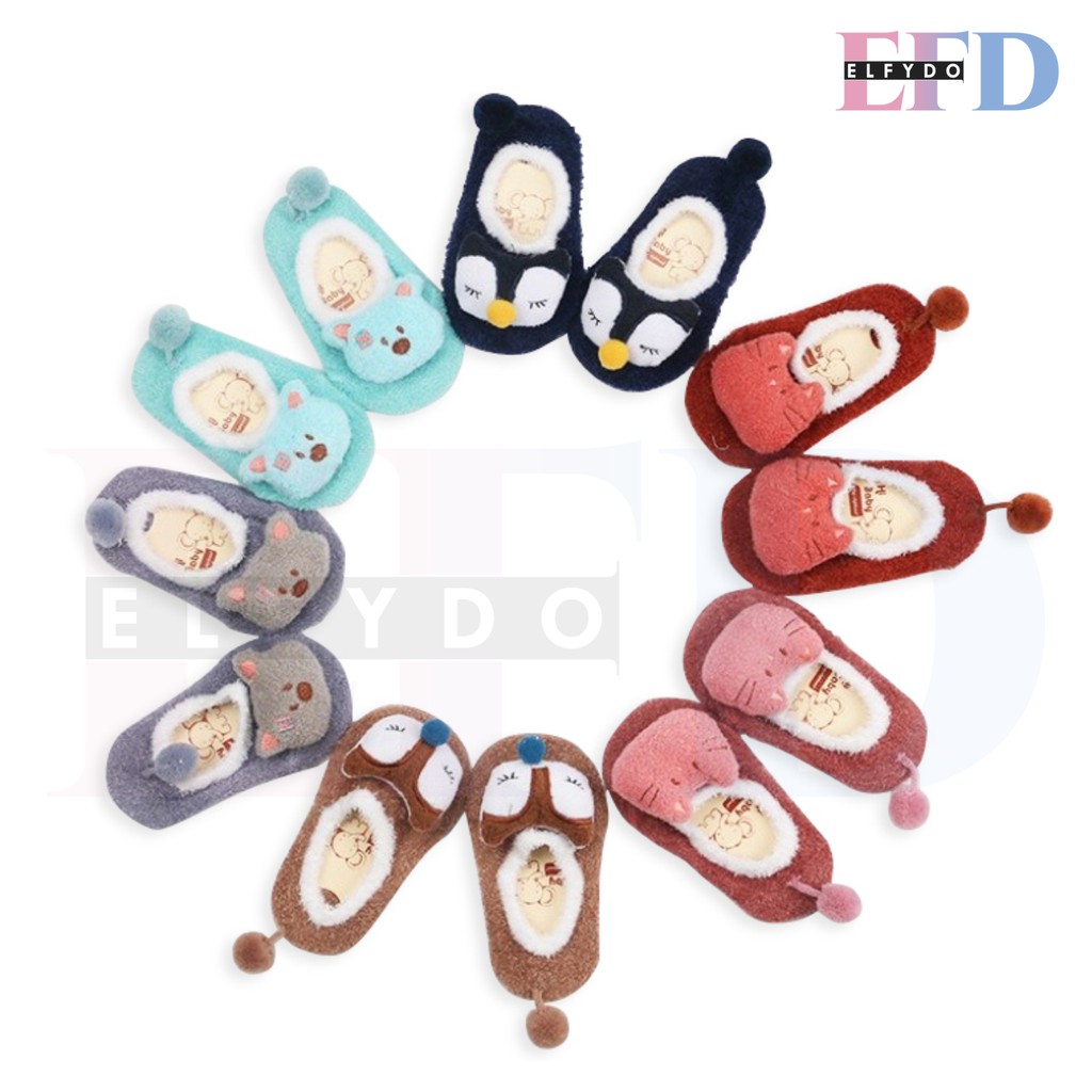 ELFYDO - KS02 Sepatu Bayi Bahan Bulu Halus Cutte Karakter Sepatu Bayi   Jakarta