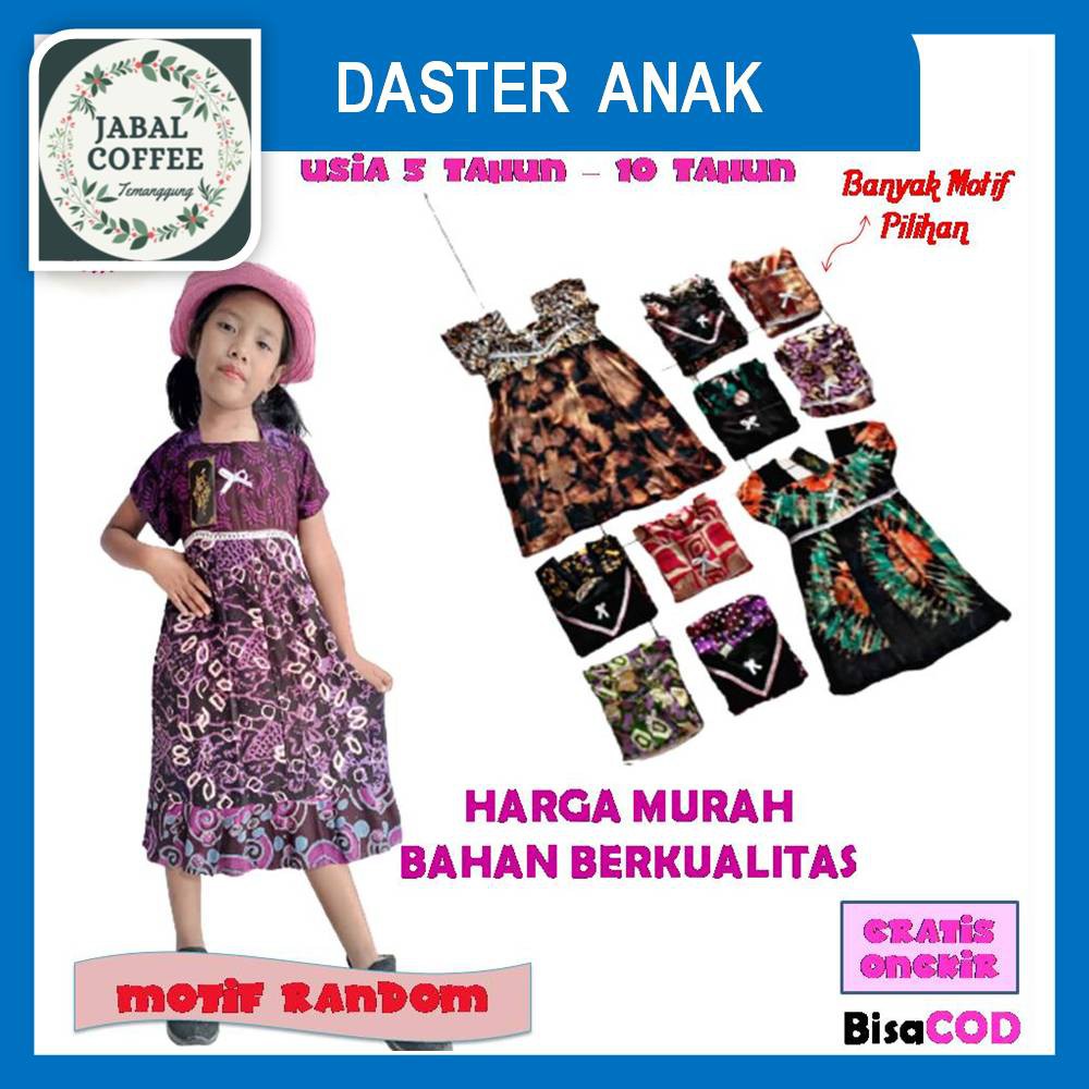 Daster Anak Batik Cewek Tanggung 5 - 10 Tahun / Daster Batik Anak Pendek Perempuan Murah J13