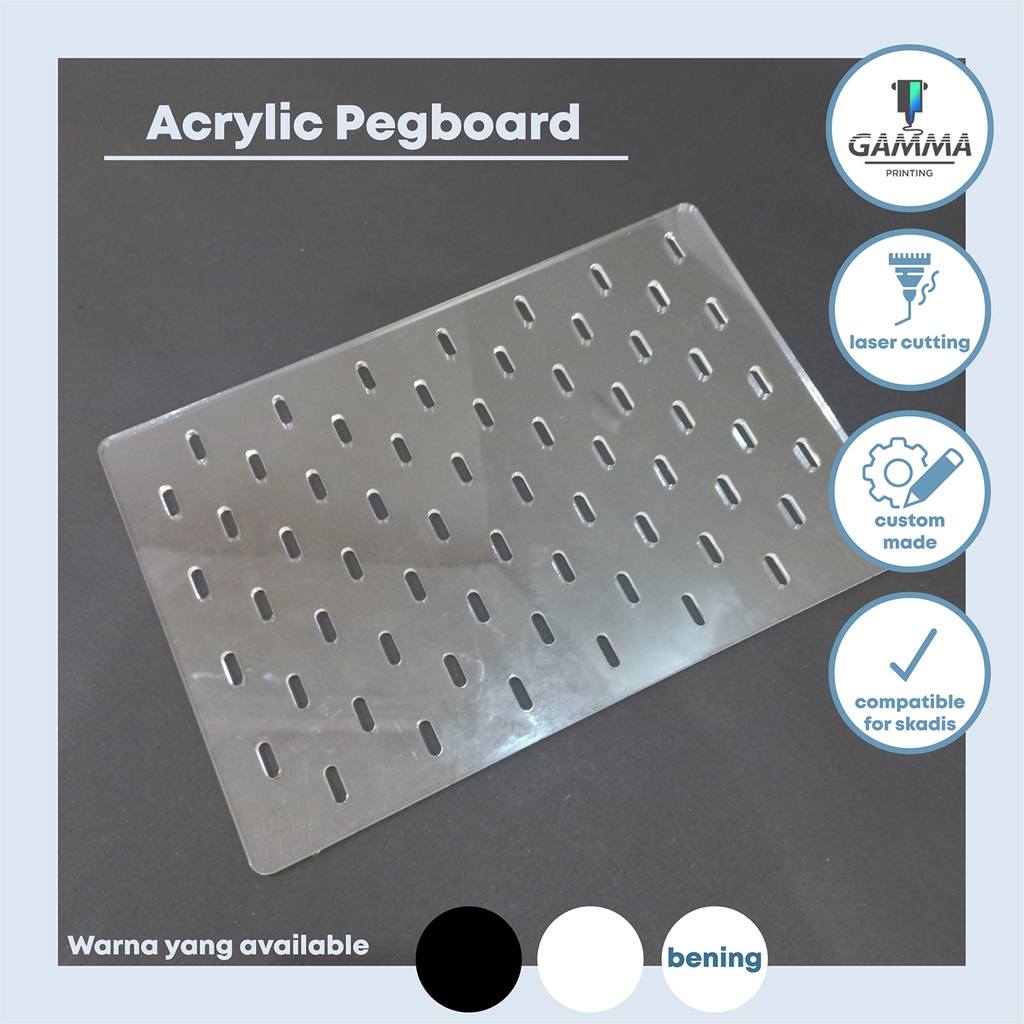 Papan Berlubang Pegboard SKDIS Akrilik / Acrylic