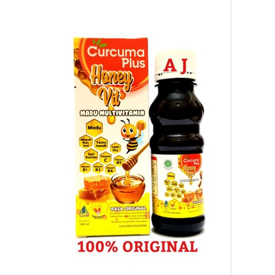 Curcuma Plus Honey Vit 100ml - Multivitamin Madu
