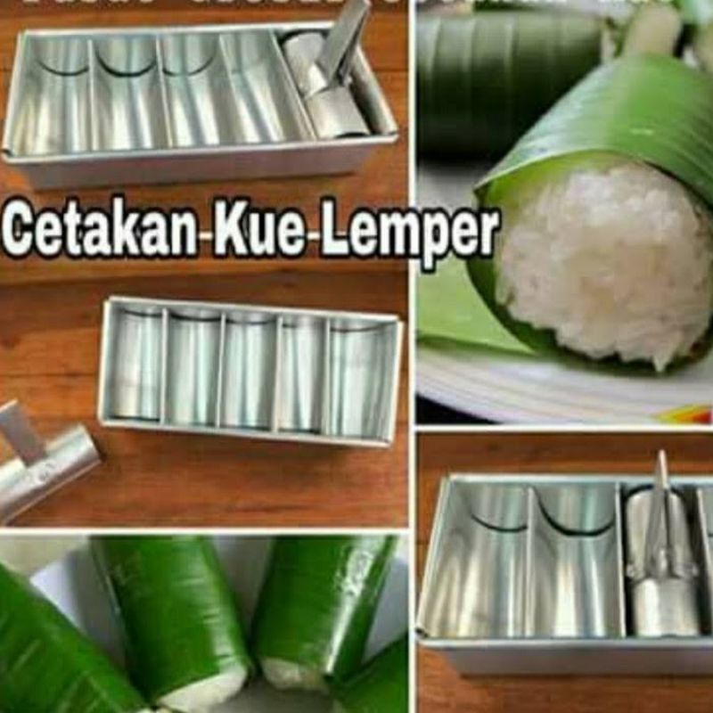 cetakan lemper stainless isi 5 lubang/cetakan kue lemper