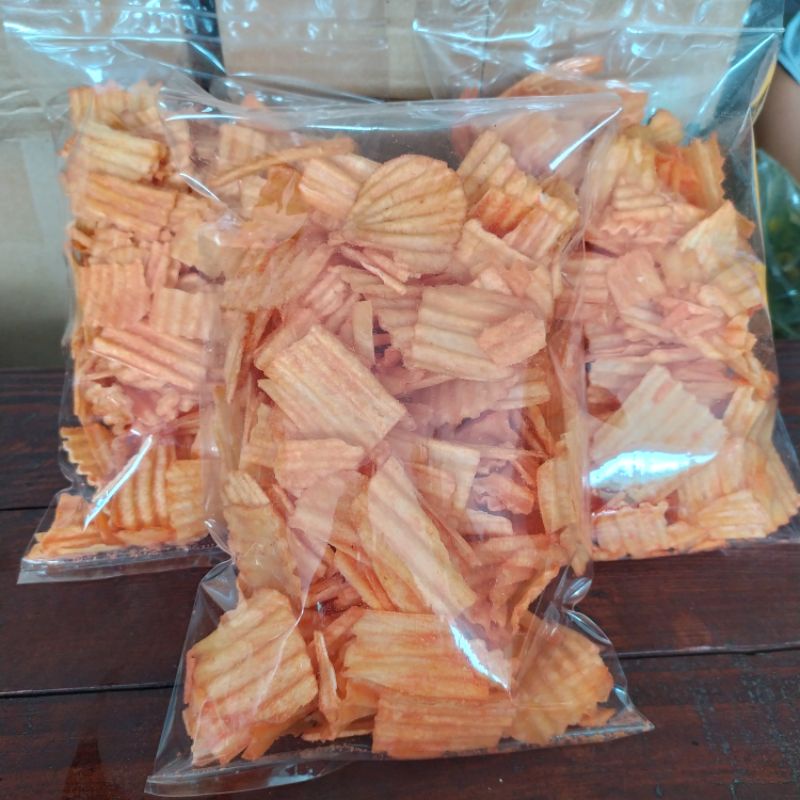 

singkong bakar balado, pedes gurih, berat 250g