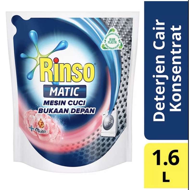 Rinso Cair Matic 1,6 liter | Shopee Indonesia