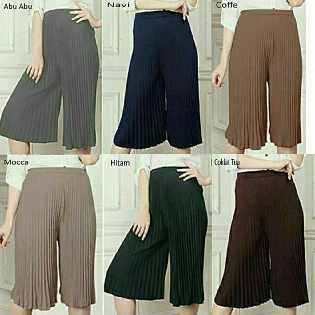 Plisket Kulot Pendek All Size