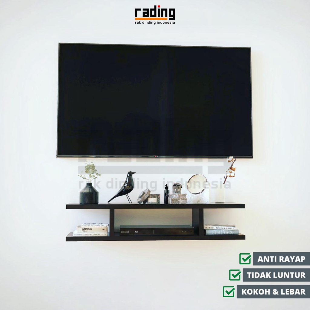 Rak TV Buffet Minimalis Modern Tempel Meja Gantung Dekorasi Dinding Ambalan Kayu Laci Serbaguna Koko