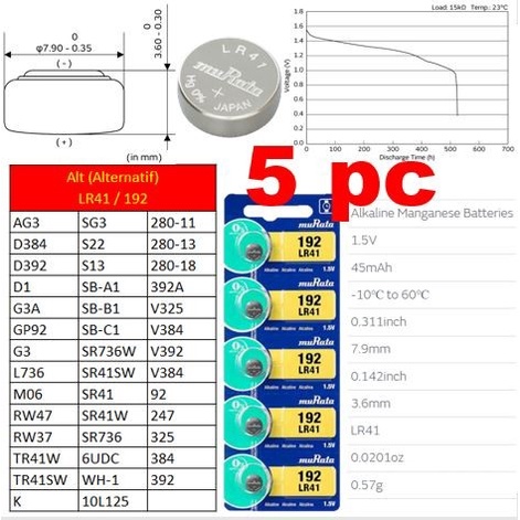 Promo ori SONY MURATA LR41 192 baterai jam tangan mainan termometer remot dl Limited