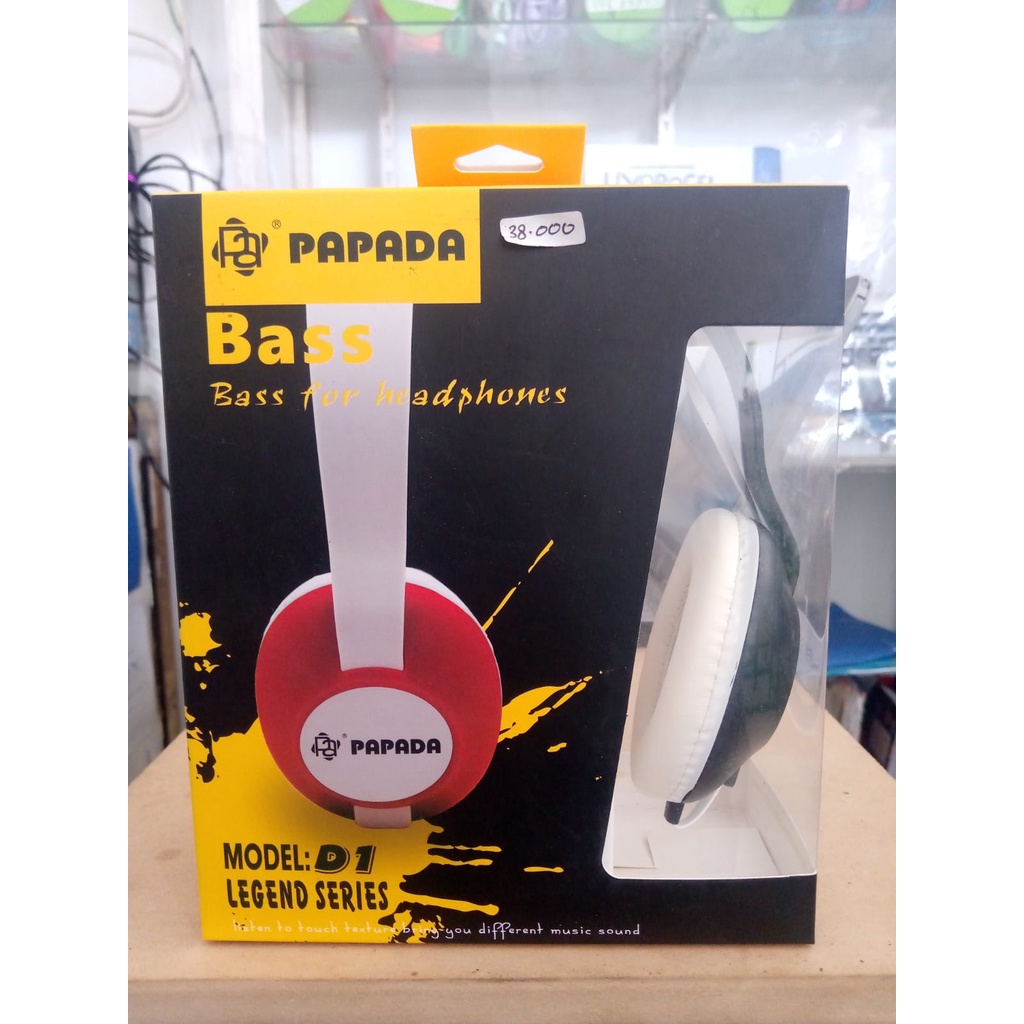 headset/head phone /earphon papada bass type d1 legend seris