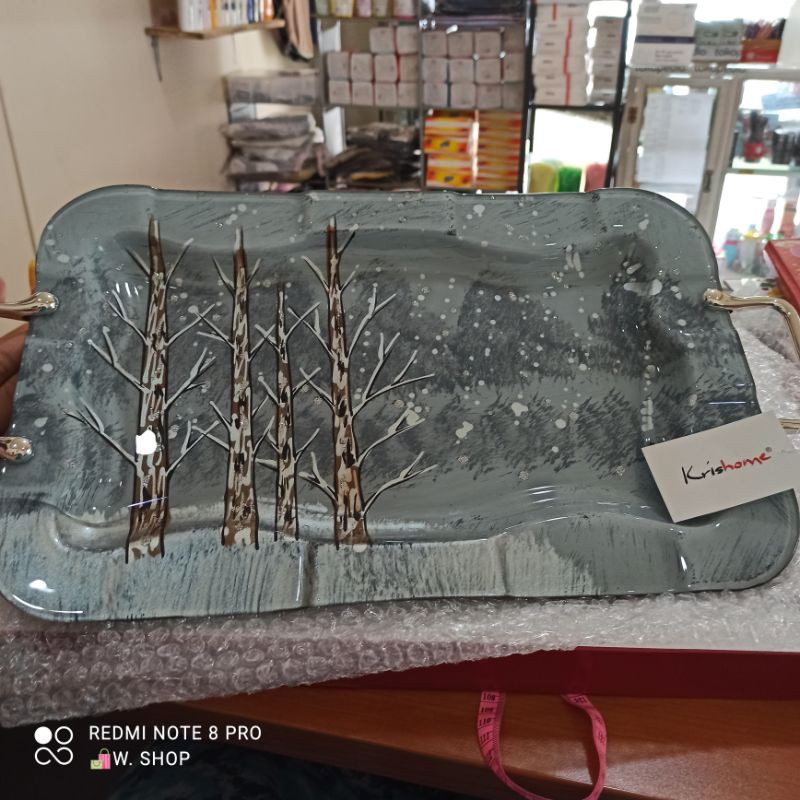 krishome glass serving tray mewah (nampansaji)