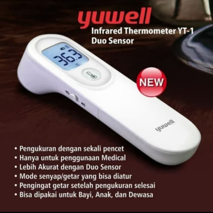 New Thermometer Dahi Non Kontak Yuwell YT1, Yuwell YT-1 Duo Sensor