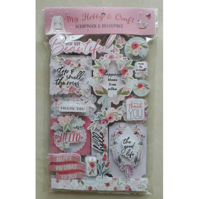 

Sticker 3D SCRAPBOOK TIMBUL DECO "You are Beautiful