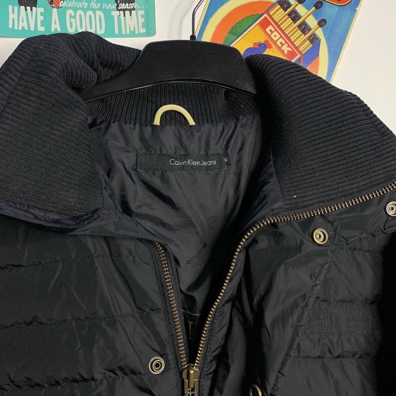 jaket bulu angsa calvin klein jeans