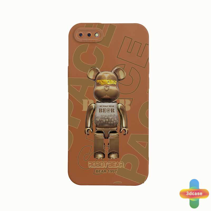 Casing TPU Case OPPO A5S A7 A54 A15 A3S A16 A95 A5 A9 A31 A53 2020 A12 A1K A16K A54S Reno 4 5F 4F A74 A15S A52 A11K A92 A35 A11 A93 A32 A72 A94 A53S F17 PRO A16S A12S Robot Bear Pattern Angel Eyes Case Cover