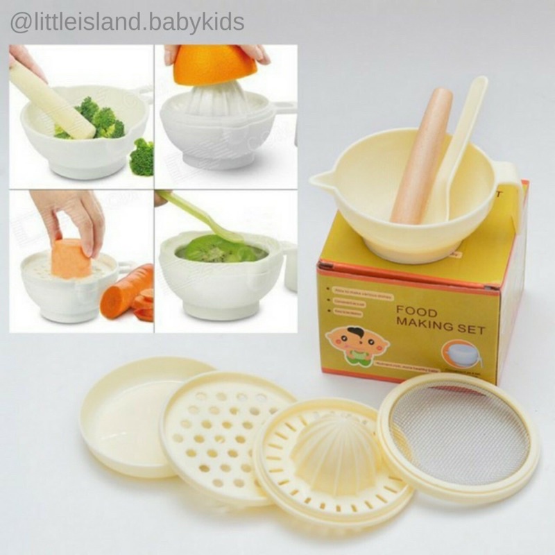 LIN044 - 7in1 Food Making Set (Peralatan Pembuat Makanan Bayi) Import