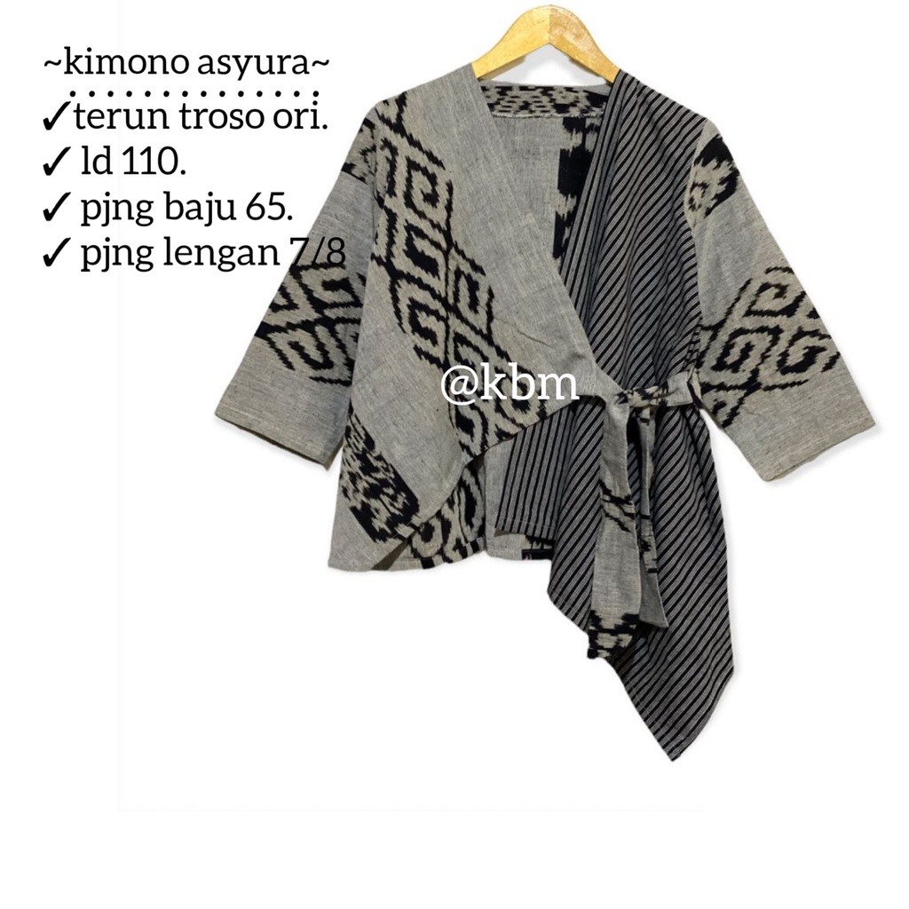 Seri Kimono nadira ori tenun troso dan blus tenun