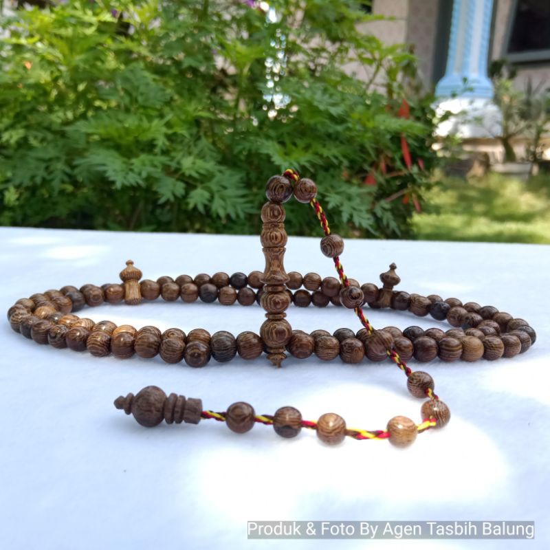 Tasbih Kayu Johar Motif Serat Natural