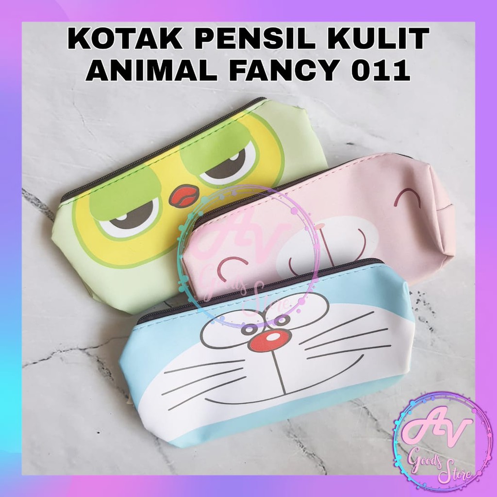 

kotak pensil / tempat pensil kulit lucu / kotak pensil animal fancy 011
