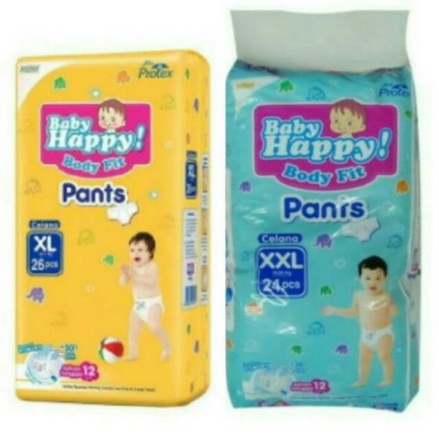 Popok Baby Happy body fit XL &amp; xxL
