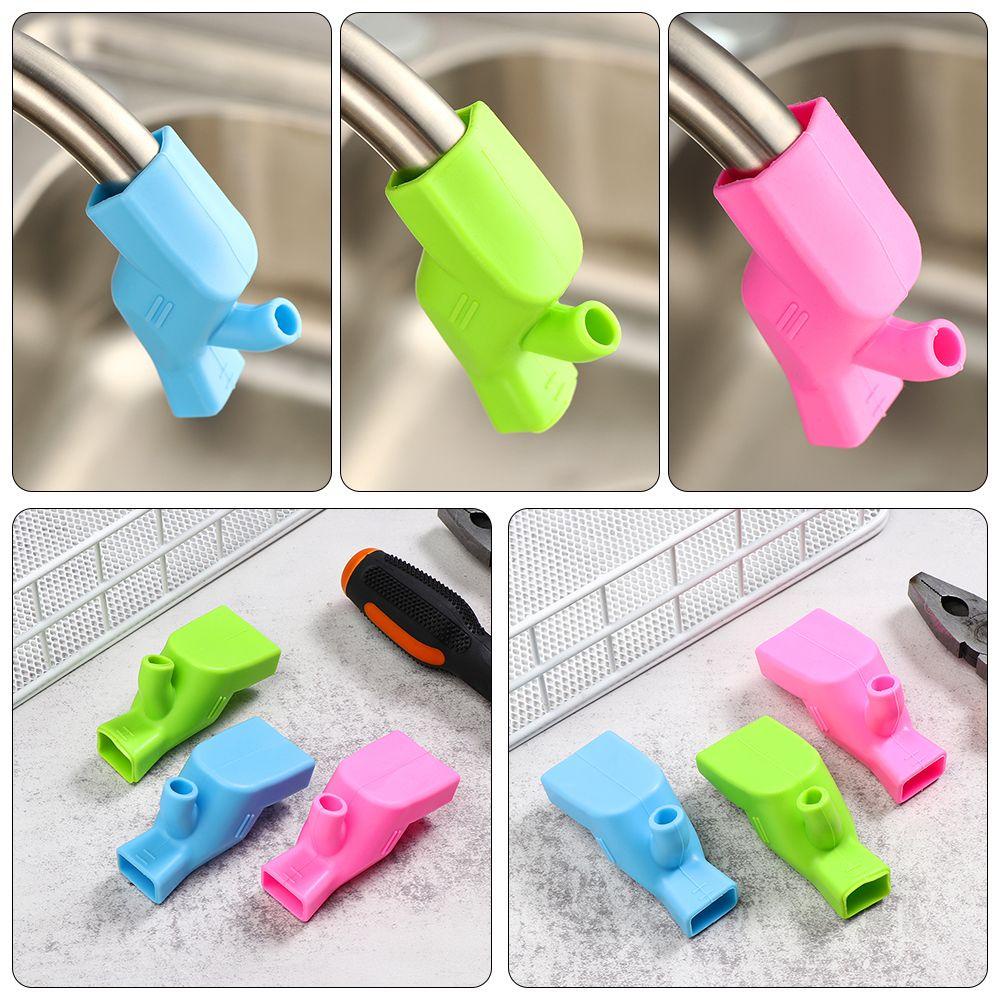 TOP Ekstensi Hemat Air Alat Kamar Mandi Rumah Portable Silicone Faucet Extender