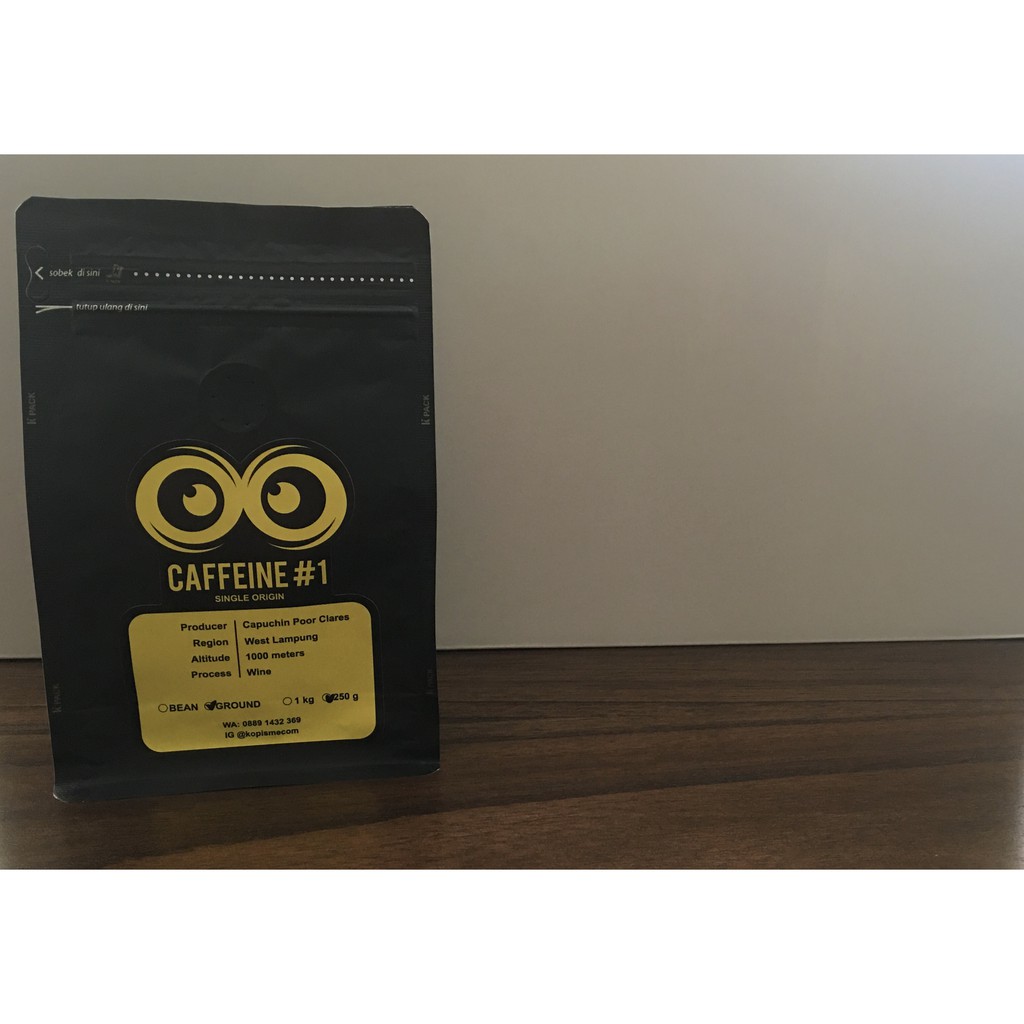 

Kopi Robusta Wine Lampung Barat 250 Gram Bubuk - Caffeine No.1