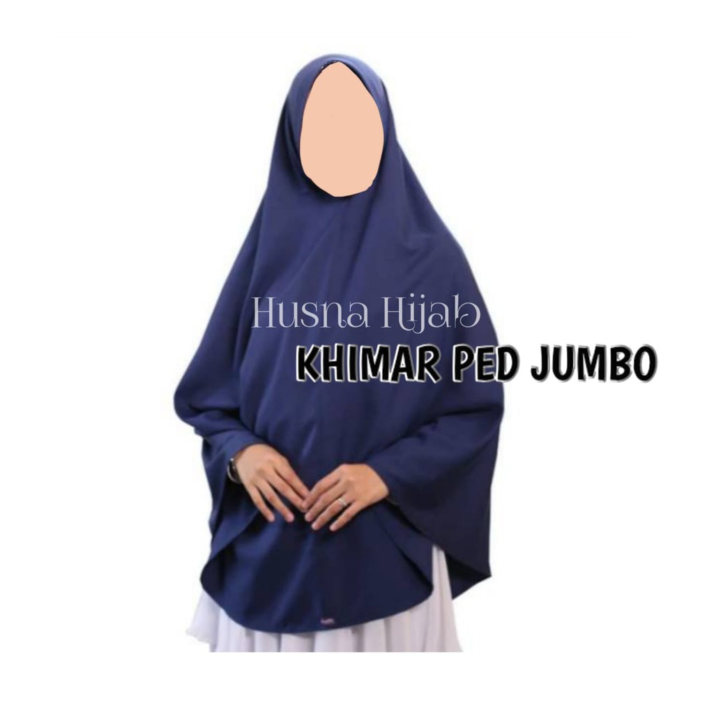 [HUSNA HIJAB] Khimar Ped Jumbo 100cm x 125cm / Kerudung Ped Jumbo / Kerudung Jumbo