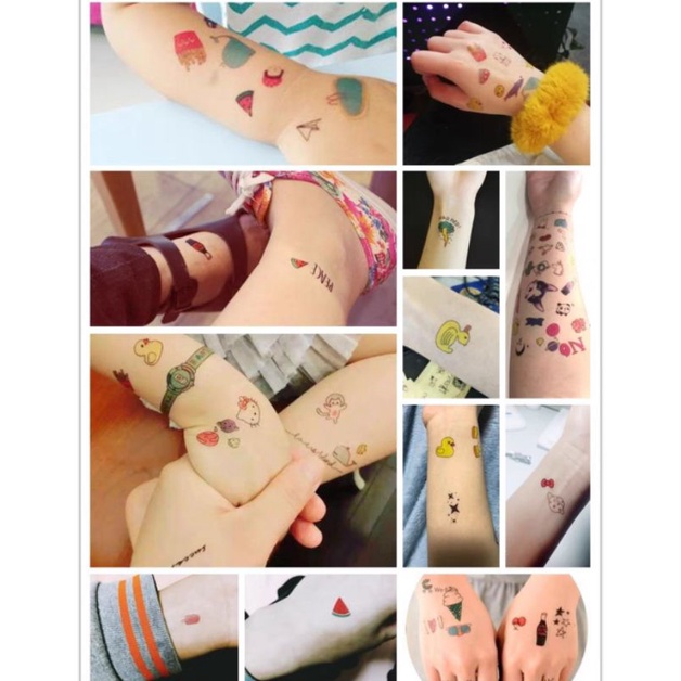 Tatto Temporer Korea Sticker Motif / Tatto Sticker Gaya Korea / Tatto Waterproof Semua Umur