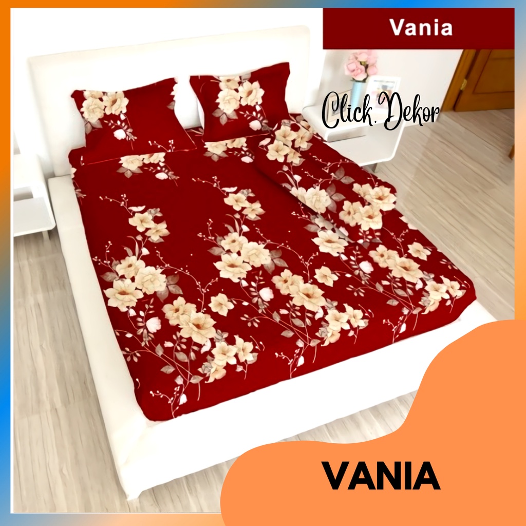 Sprei Lady Rose Queen - Sprei Queen ukuran 160x200 tinggi 25 cm Motif Vania -  Sprei Cantik Murah An