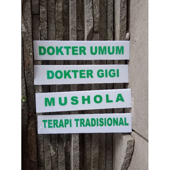 

nama ruangan praktek akrilik murah 20 x 4 cm