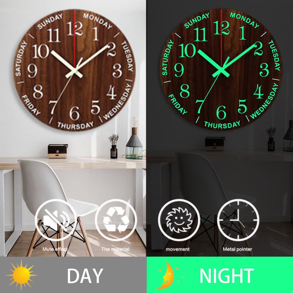 Digoo Jam Dinding Quartz Glow In The Dark Ukuran 118 Untuk Dekorasi Ruang Tamu Shopee Indonesia Digoo Jam Dinding Quartz Glow In The Dark Ukuran 118 Untuk Dekorasi Ruang Tamu Shopee Indonesia