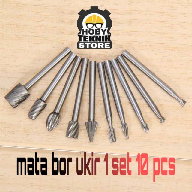 Mata bor kikir ukir bubut tuner mini grinder gerinda 1set 10pcs