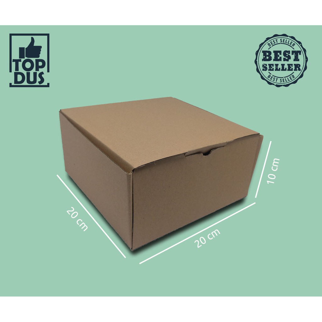 

Dus 20x20x10 Cm Die Cut Murah Box Karton Box - Dus Souvenir / Kotak Makan/Kardus
