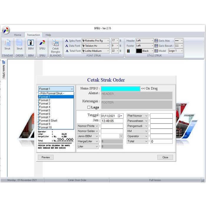 

Kertas Fax | Struk Bbm (Aplikasi Print Struk) Full Version Kualitas Terbaik