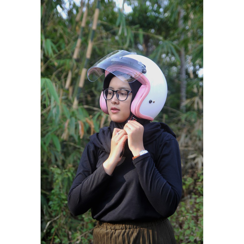 Helm Retro Wanita SADA ROSA PASTEL