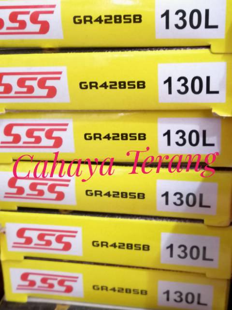 Rantai Gir Gear Motor SSS 428 - 130L SB Tebal Original SSS