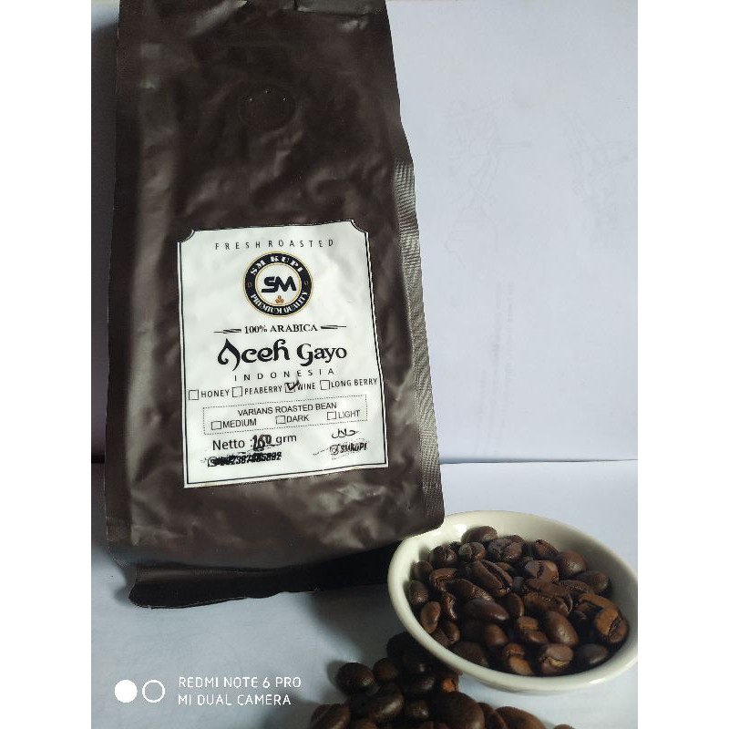 

KUPI ACEH GAYO (*WINE*) SW 999 ASLI (BIJI KUPI ASLI "TANPA CAMPURAN") @250gr