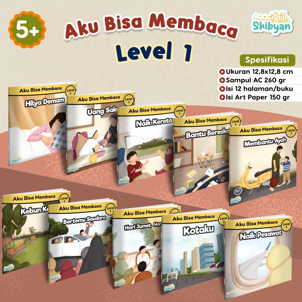 Buku Balita Belajar Baca : Aku Bisa Membaca (Level 1) | 1 Set 10 Buku | Ahlan