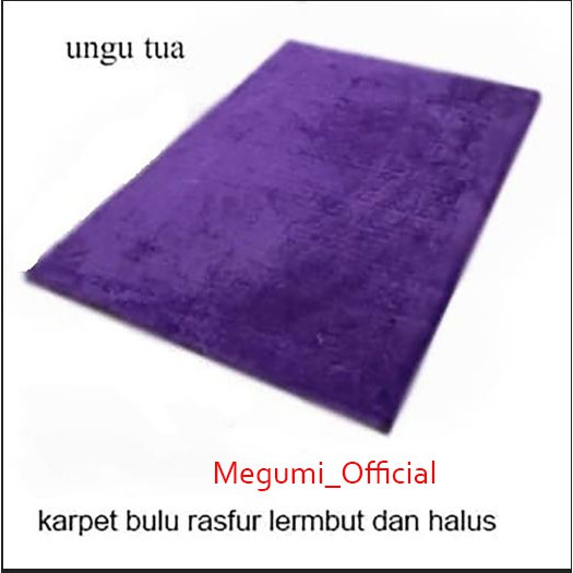 Karpet bulu 100x150x2cm polyfoam-Ungu tua