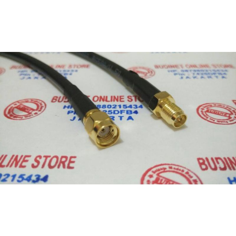 kabel pigtail rp sma male to rp sma female rg58