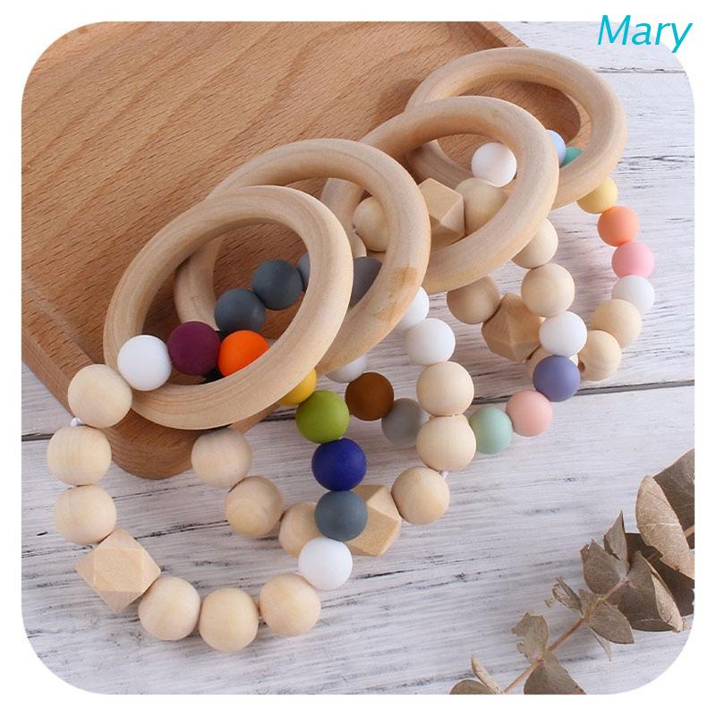 Mary Klip Holder Dot / Empeng Bayi Bentuk Bulat Bahan Kayu Beech Alami