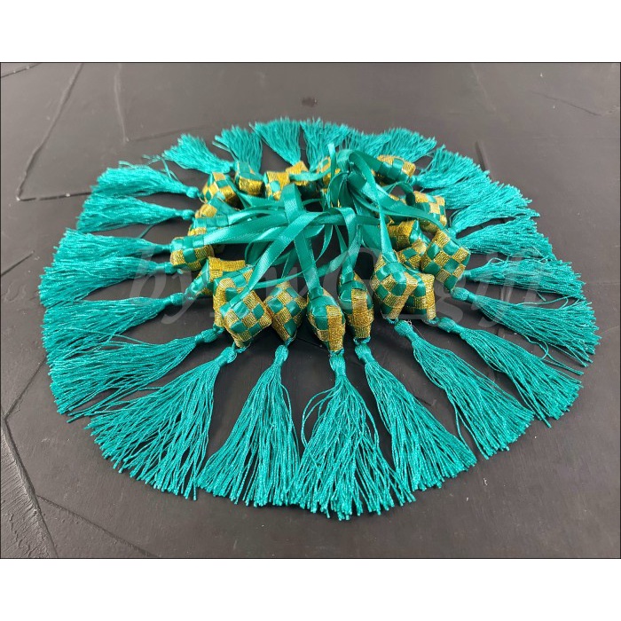 

Hiasan Idul Fitri - Ketupat Biru Tosca Tassel;L 0.6 cm; 1 Pack 1pcs